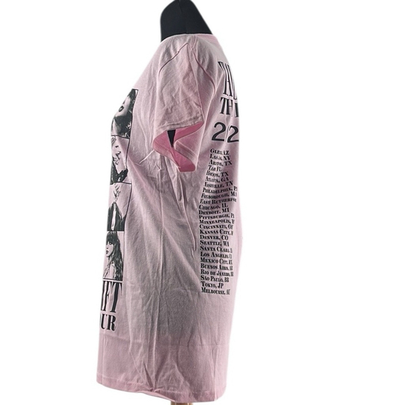Taylor Swift The Eras Tour graphic concert tee shirt pink dates swiftie sz sm - Picture 4 of 11